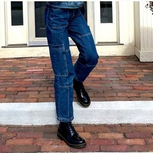 BDG Women's Blue Medium Wash Mid Rise Baggy Size 28 Urban Outfitters Denim Jeans